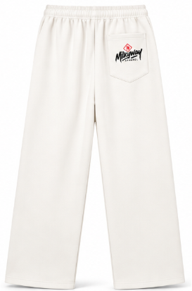 Milkyway Essential Straight-Leg Sweatpants - White
